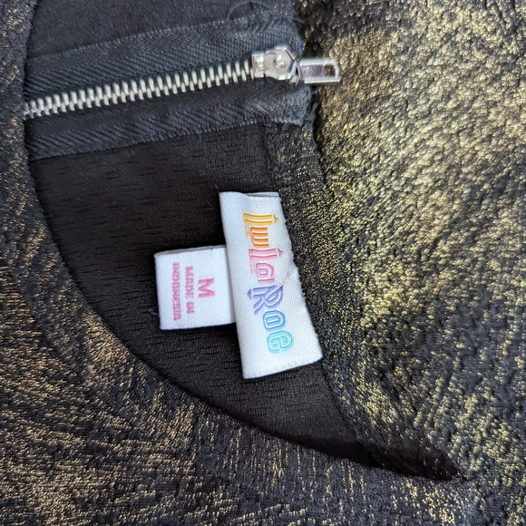 LuLaRoe Black/Gold Dress - Picture 4 of 5